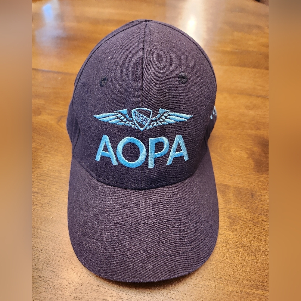 AOPA Embroidered Navy Blue Baseball Cap (FLYING)